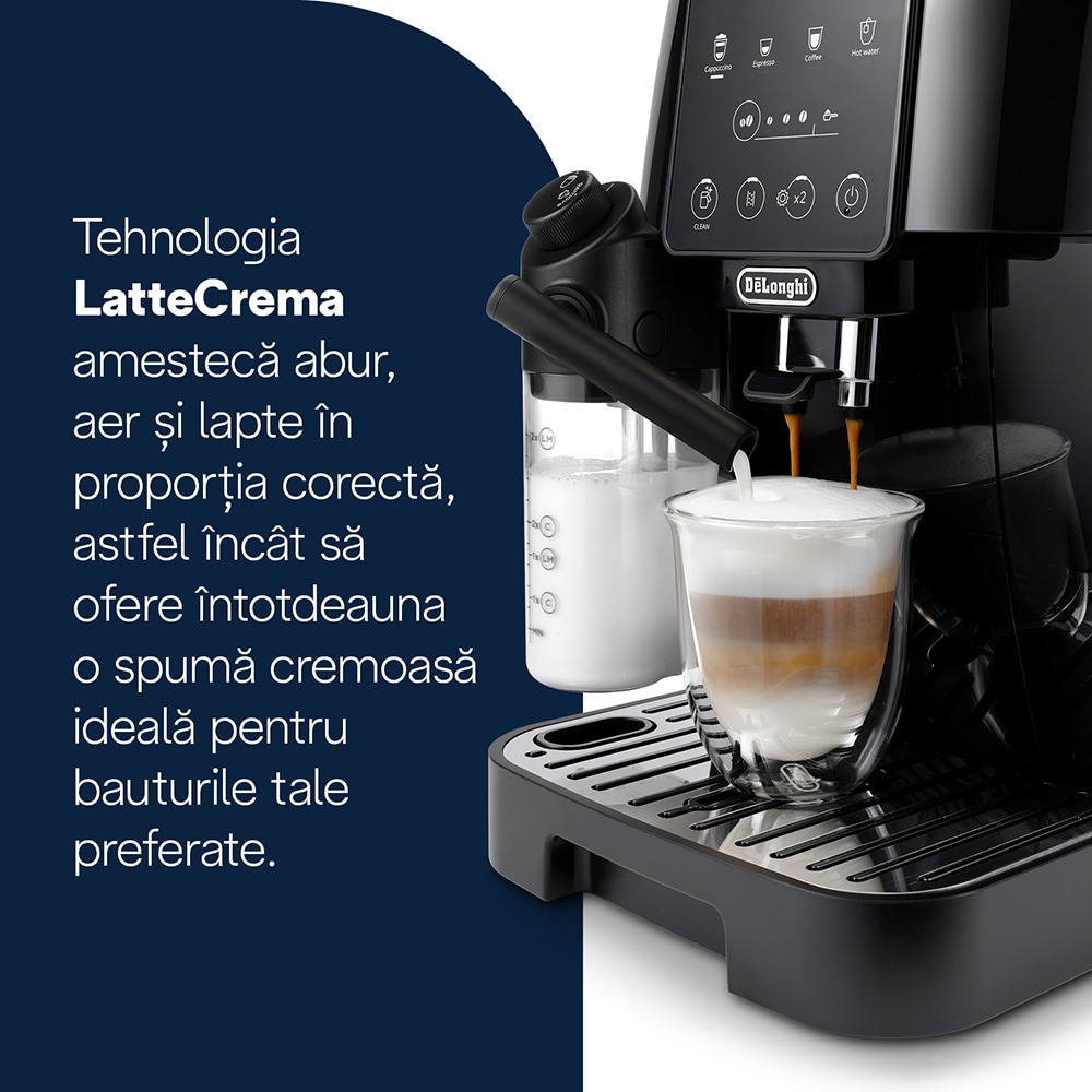 Espressor automat DELONGHI Magnifica Start ECAM220.60.B, 1.8l, 1450W, 15 bar, negru-argintiu