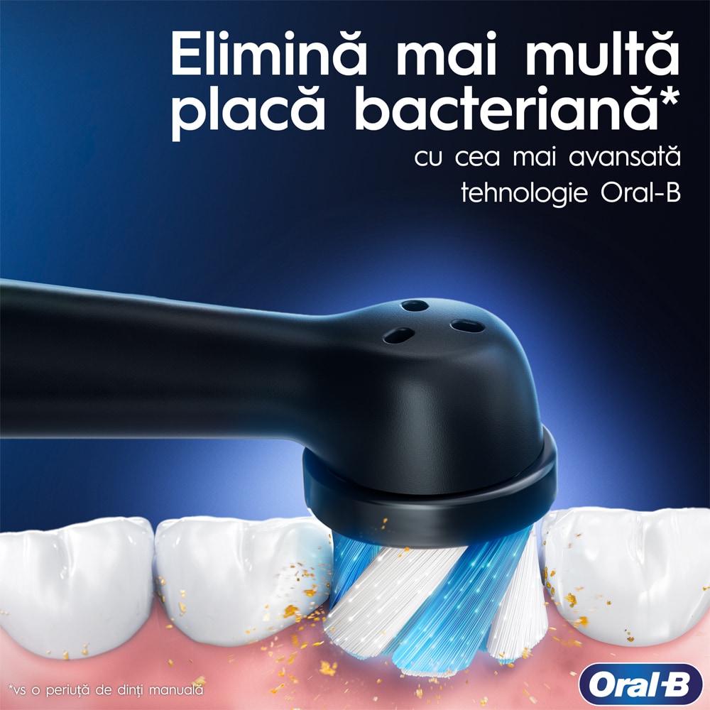 Periuta de dinti electrica ORAL-B iO3, 3 programe, 2 capete, negru