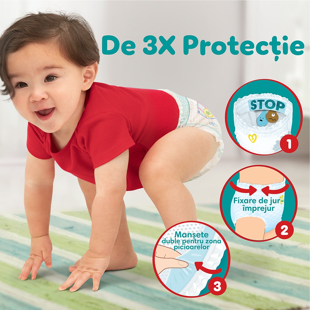 Scutece chilotel PAMPERS Pants Jumbo Pack nr 7, Unisex, 17 kg+, 38 buc