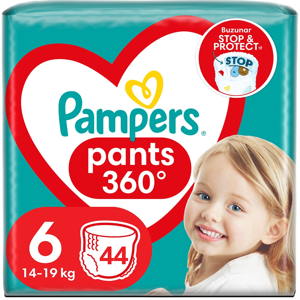Scutece chilotel PAMPERS Pants Jumbo Pack nr 6, Unisex, 14-19 kg, 44 buc