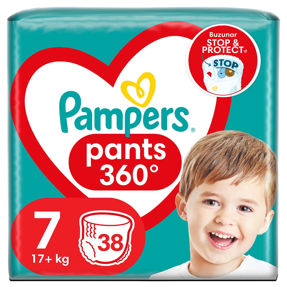 Scutece chilotel PAMPERS Pants Jumbo Pack nr 7, Unisex, 17 kg+, 38 buc