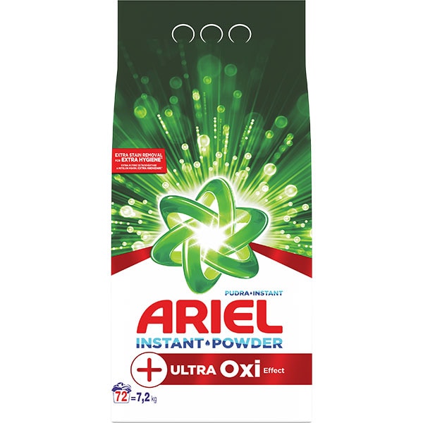 Detergent automat ARIEL +Ultra Oxi Effect, 7.2 kg, 72 spalari
