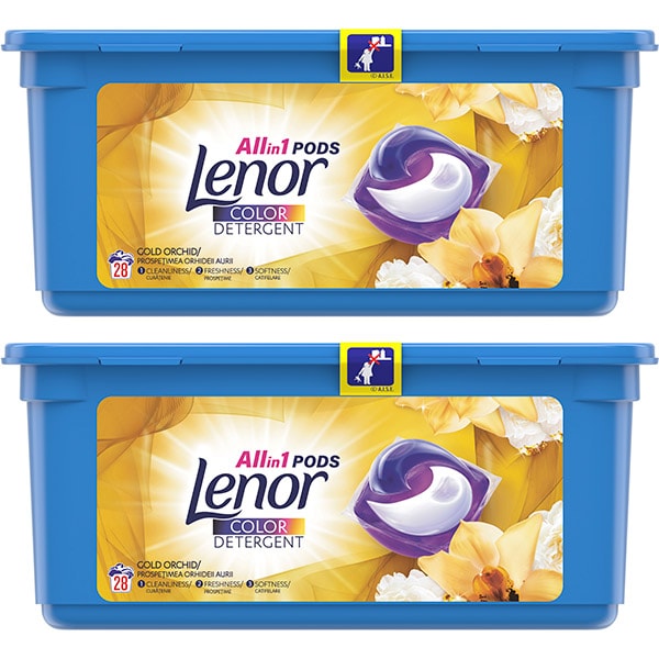 Detergent capsule LENOR All in One PODS Gold Orchid, 56 spalari