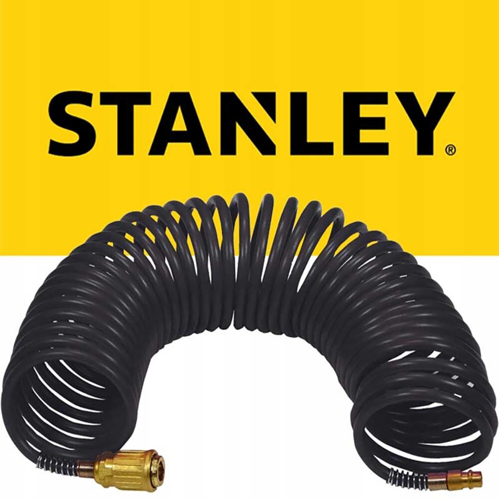 Furtun spiralat compresor STANLEY 166005XSTN, 5m, 6 x 8mm, 10bar, negru