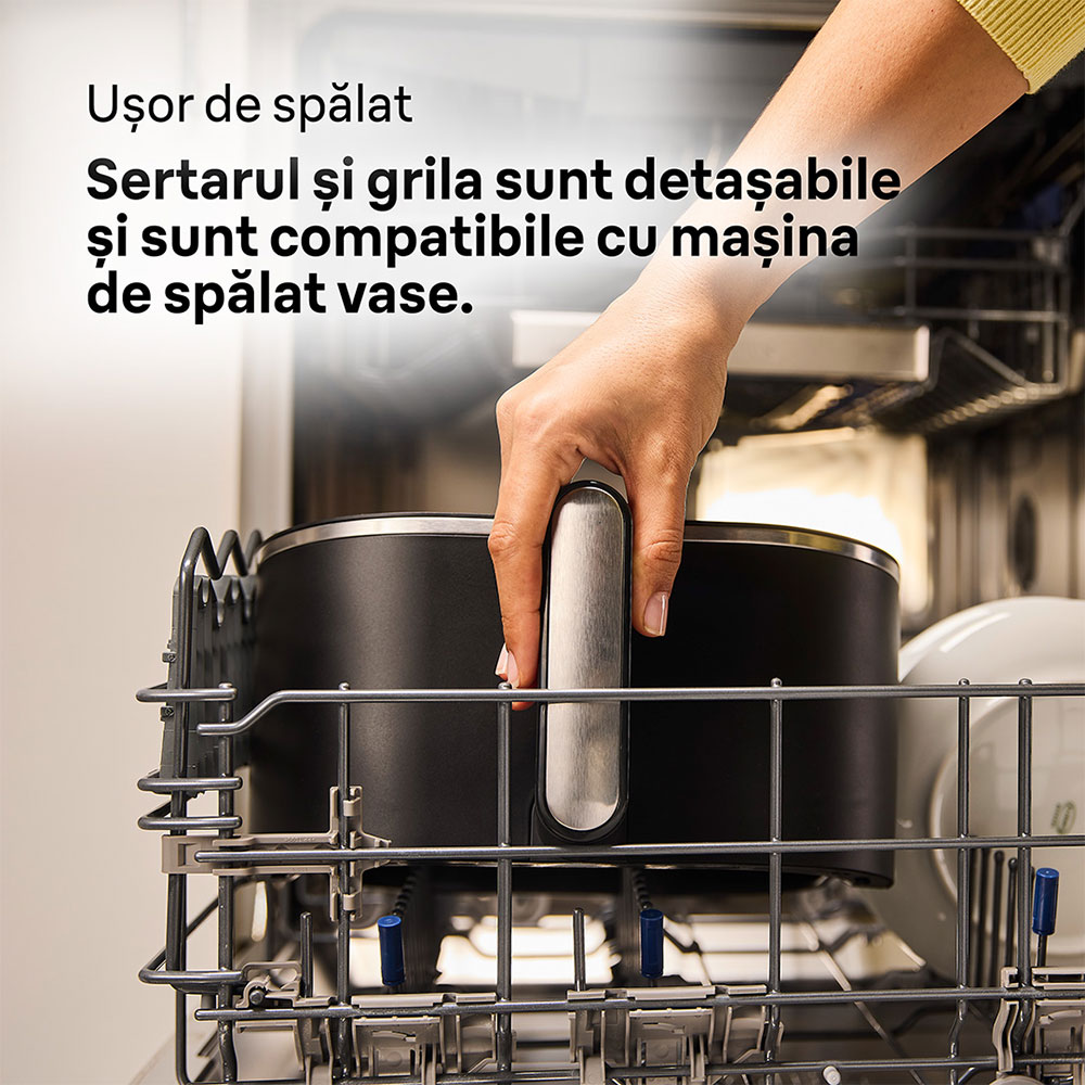 Friteuza cu aer cald BRAUN MultiFry 5 HF5034, 6l, 1.6kg, 2700W, negru-argintiu
