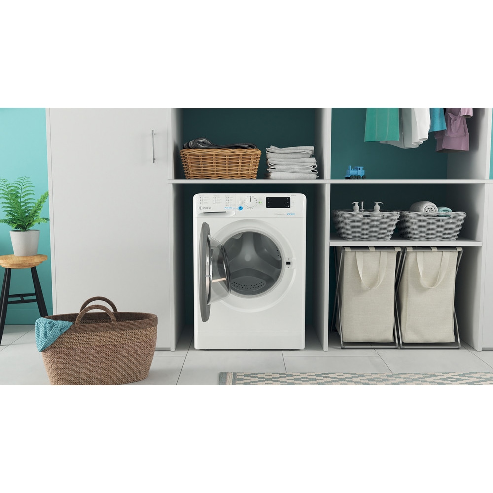 Masina de spalat rufe frontala INDESIT BWE 71283X WS EE N, 7 kg, 1200rpm, Clasa D, alb