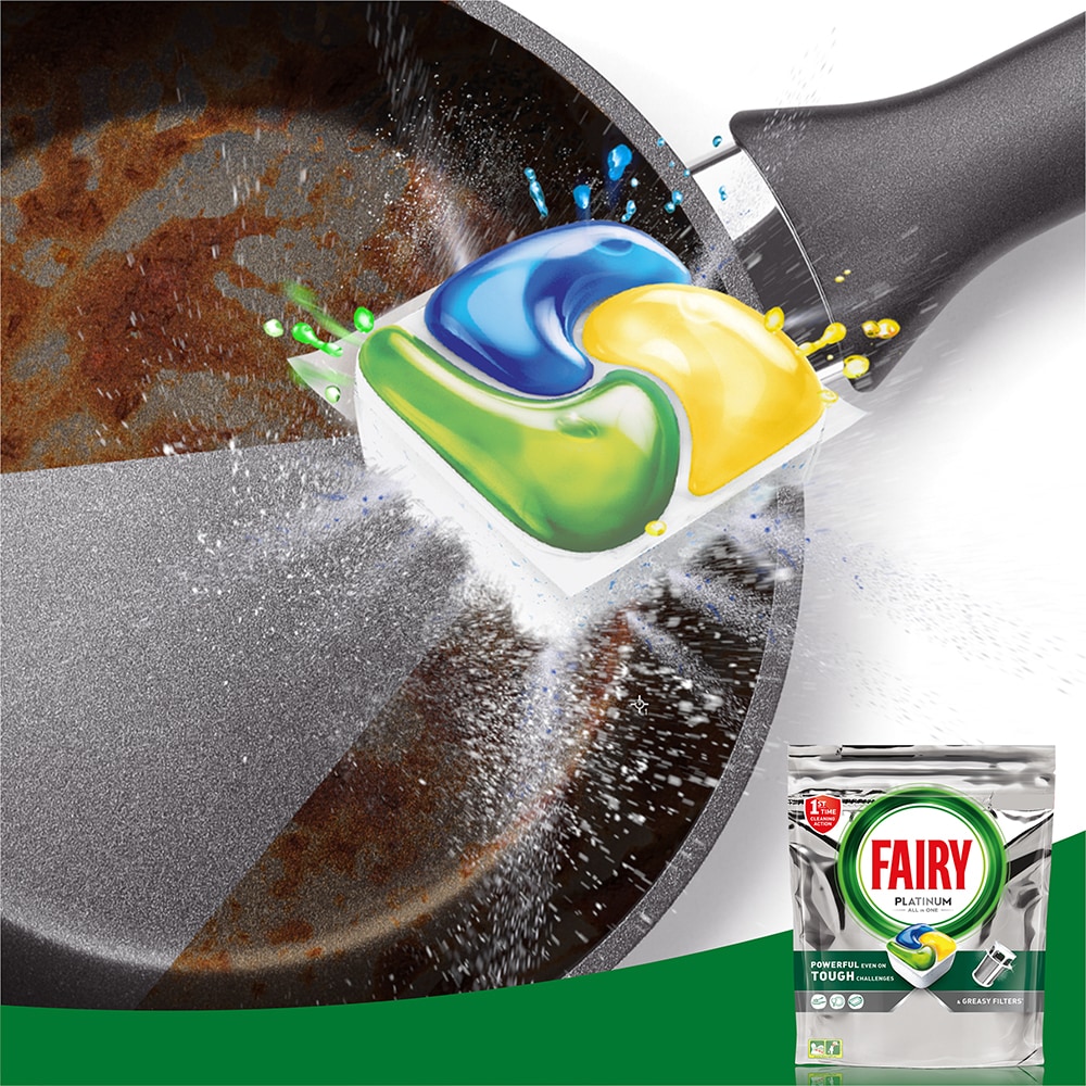 Detergent pentru masina de spalat vase FAIRY Platinum Platinum All in One, 113 capsule