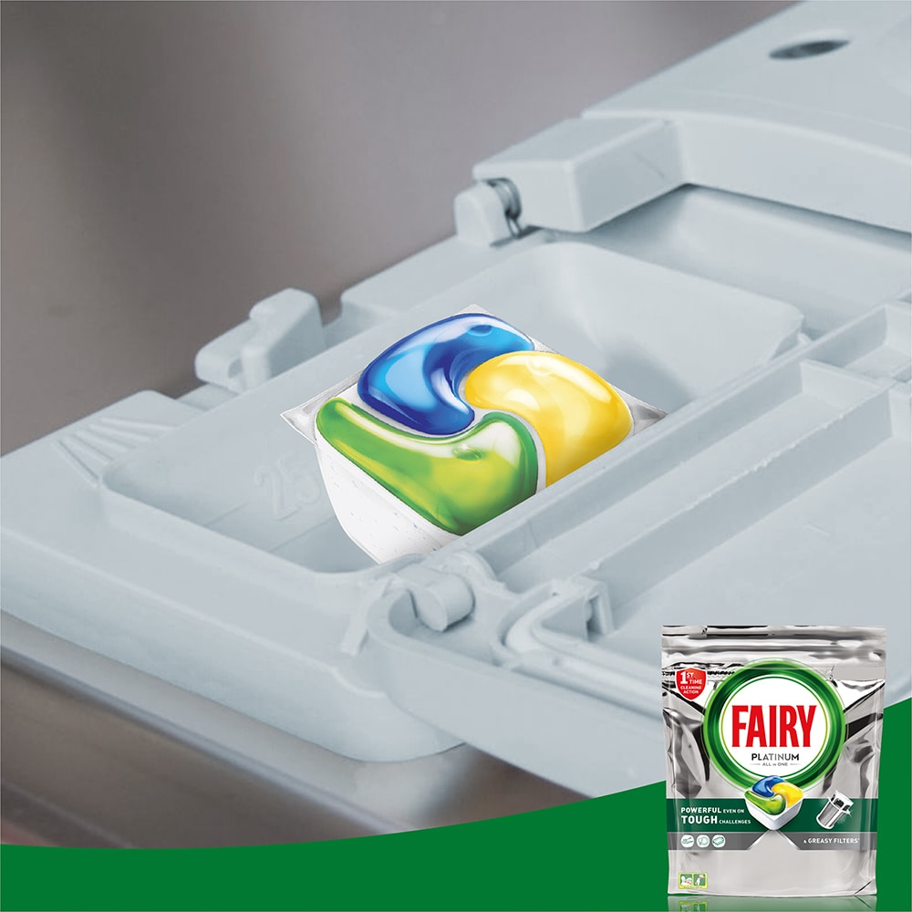Detergent pentru masina de spalat vase FAIRY Platinum Platinum All in One, 113 capsule