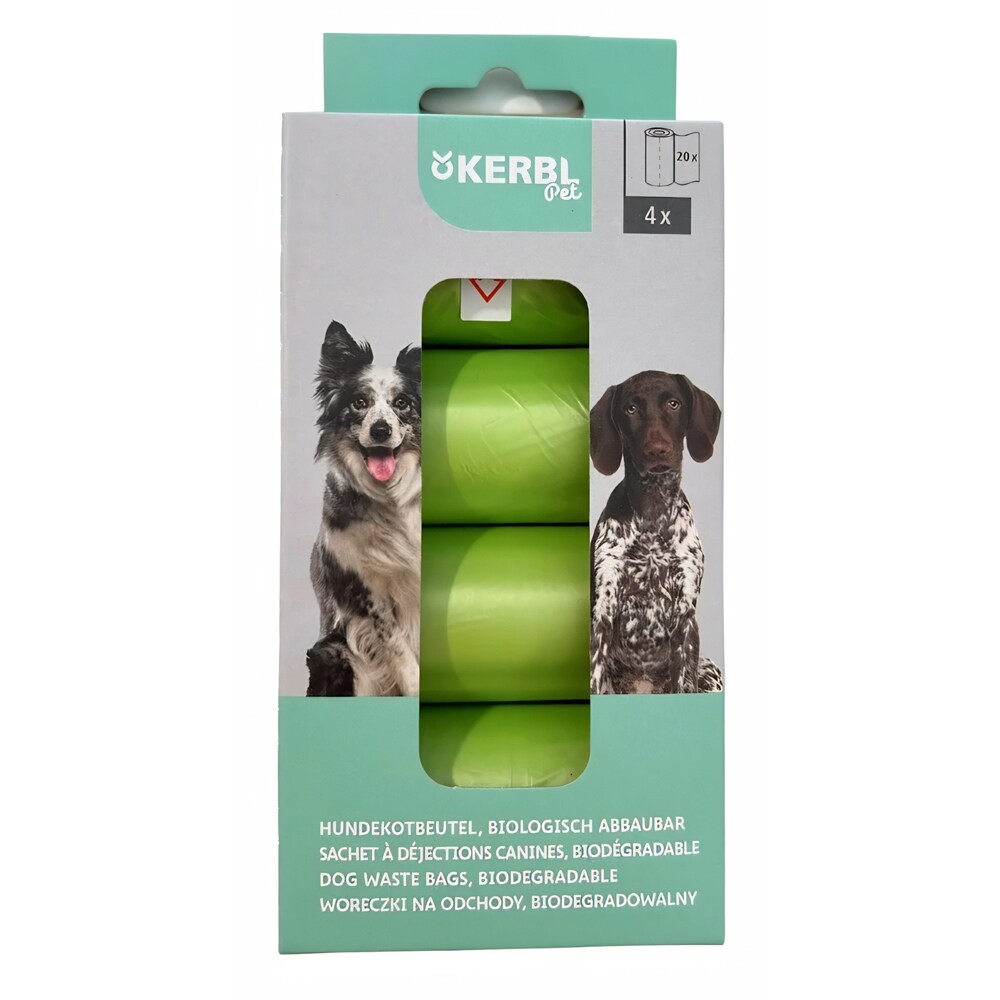 Pungi igienice pentru caini KERBL, 4 role/20 bucati