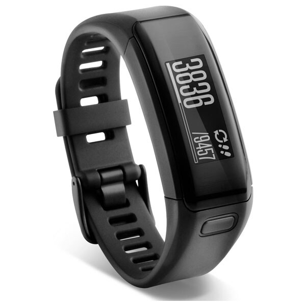 Bratara fitness GARMIN Vivosmart HR, Android/iOS, silicon, negru