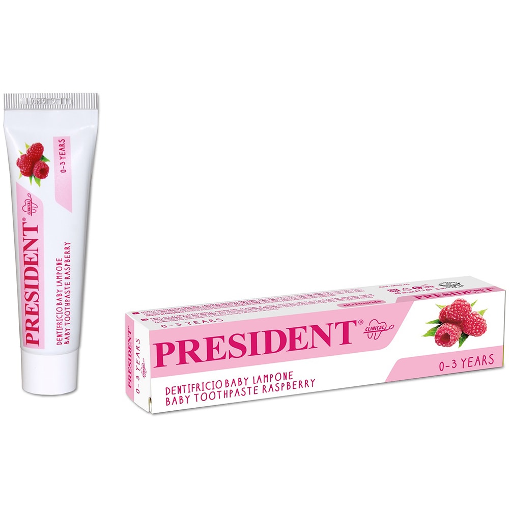 Pasta de dinti PRESIDENT Aroma zmeura 82002, 30ml