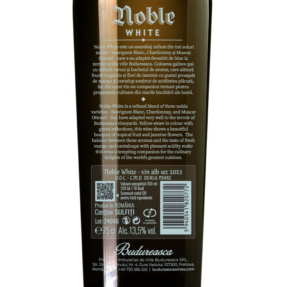 Vin alb sec Alb Noble White, 0.75L