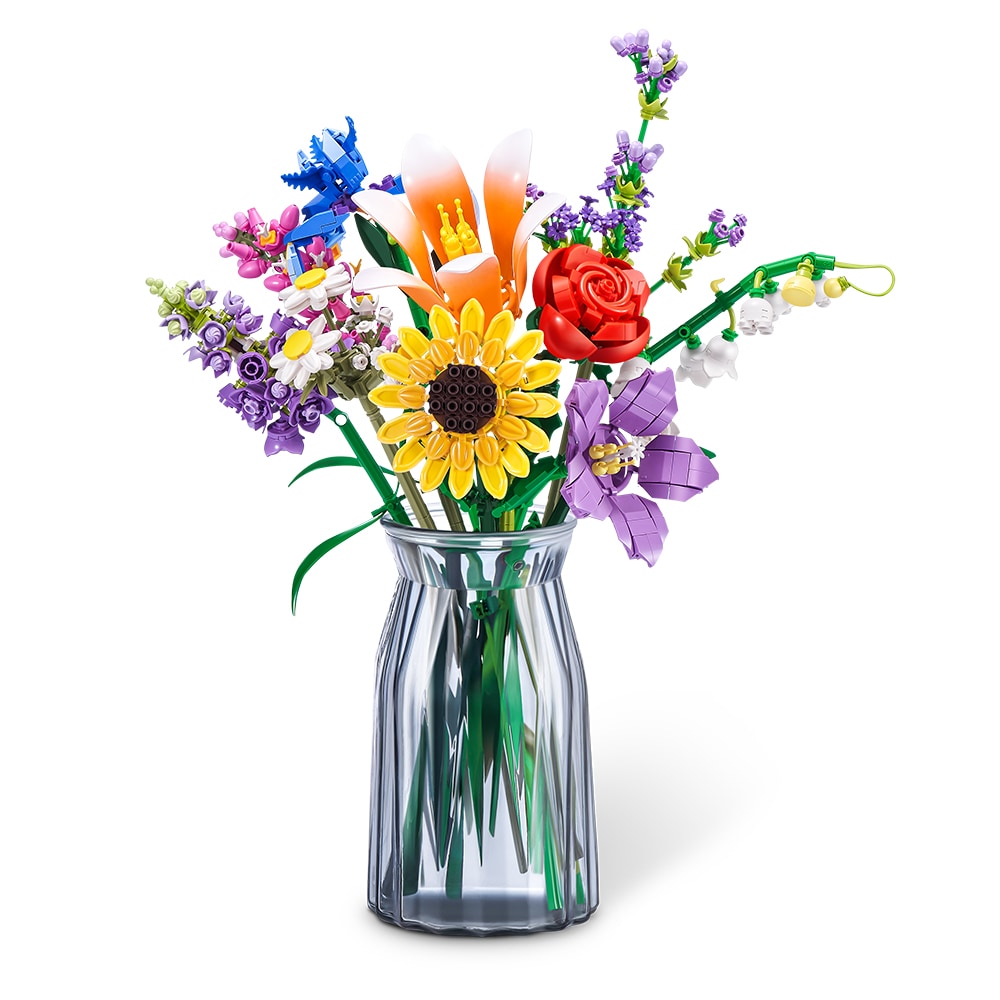 Joc constructie ZURU Max - Flori de gradina.83184, 3 ani+, 243 piese