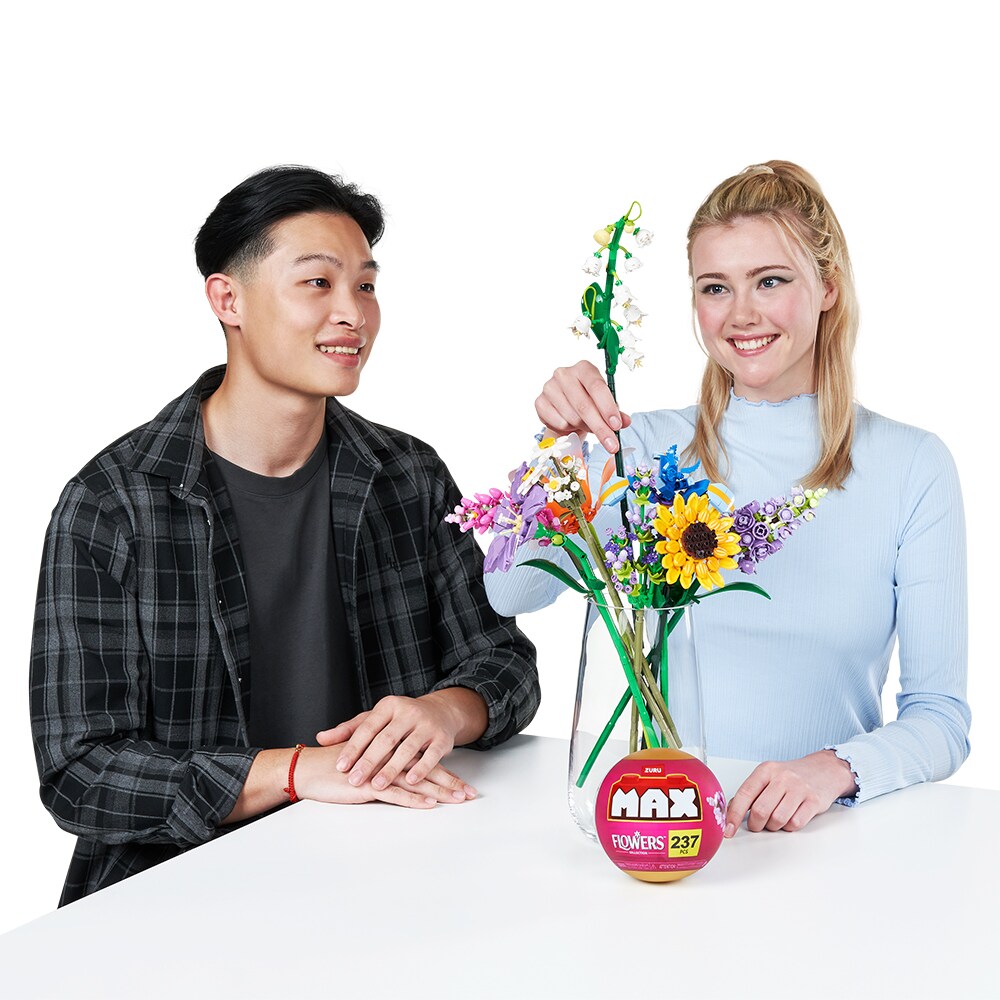 Joc constructie ZURU Max - Flori de gradina.83184, 3 ani+, 243 piese