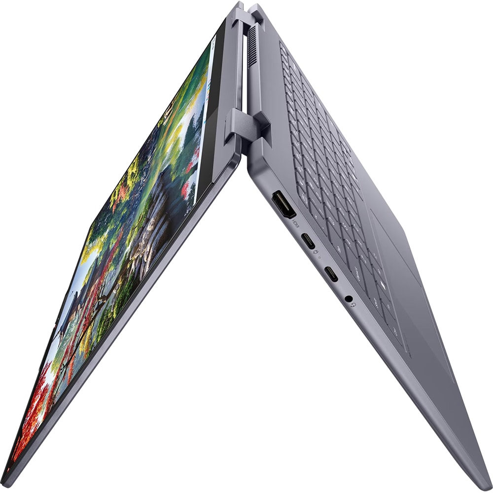 Laptop 2 in 1 LENOVO IdeaPad 5 14IAL10, Intel Core Ultra 5 225U pana la 4.8GHz, 14" WUXGA Touch, 16GB, SSD 512GB, Intel Graphics, Free DOS, Luna Grey