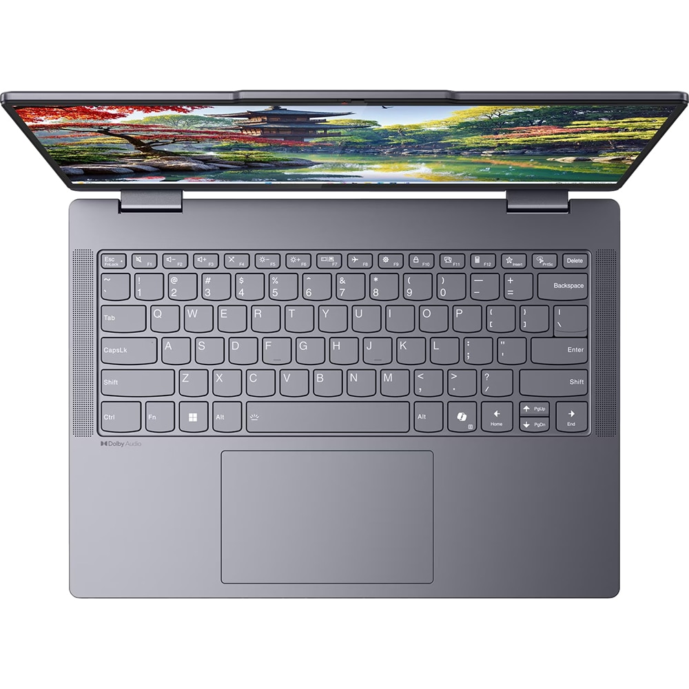 Laptop 2 in 1 LENOVO IdeaPad 5 14IAL10, Intel Core Ultra 5 225U pana la 4.8GHz, 14" WUXGA Touch, 16GB, SSD 512GB, Intel Graphics, Free DOS, Luna Grey