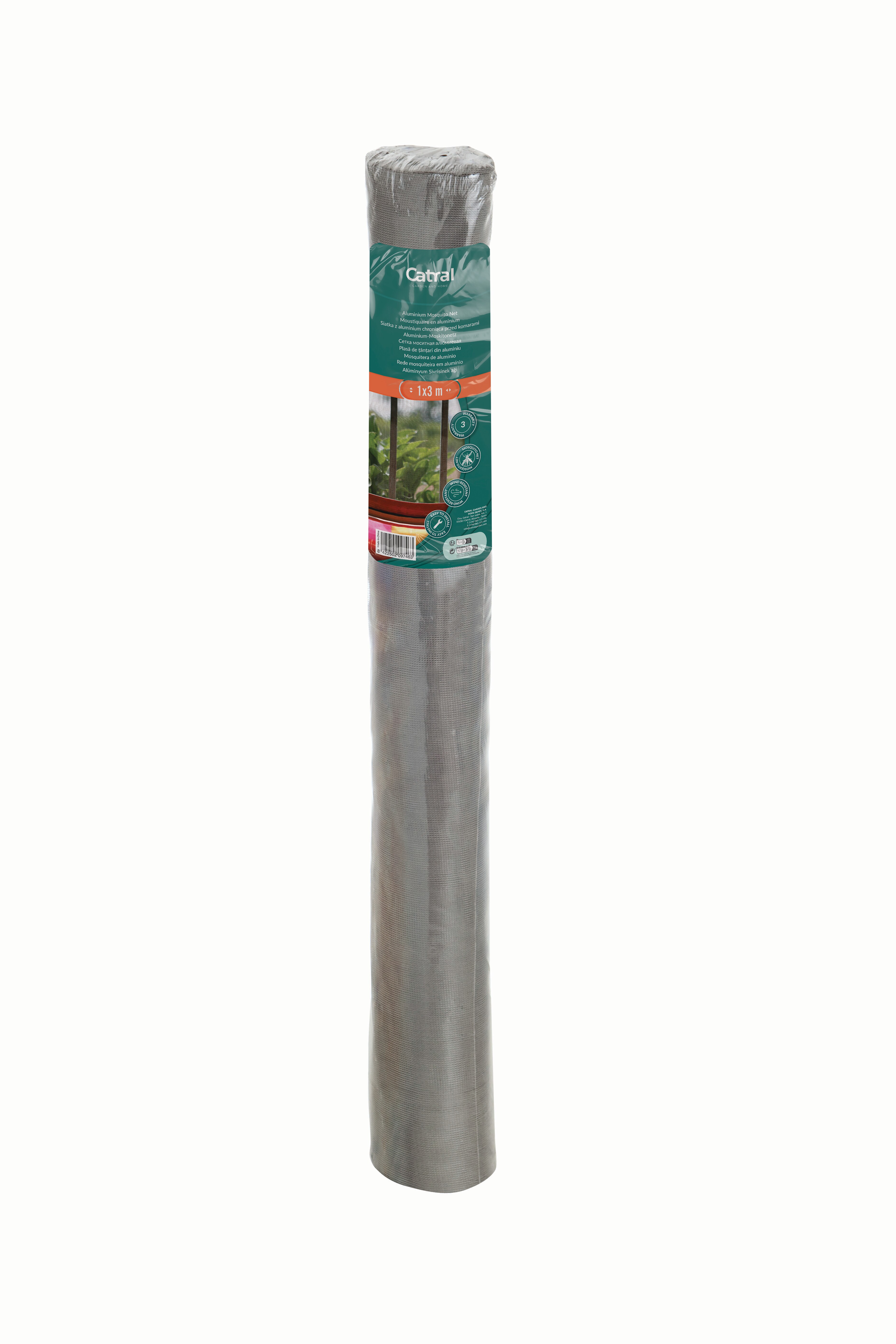 Plasa tantari, aluminiu, 300 x 100 cm, gri