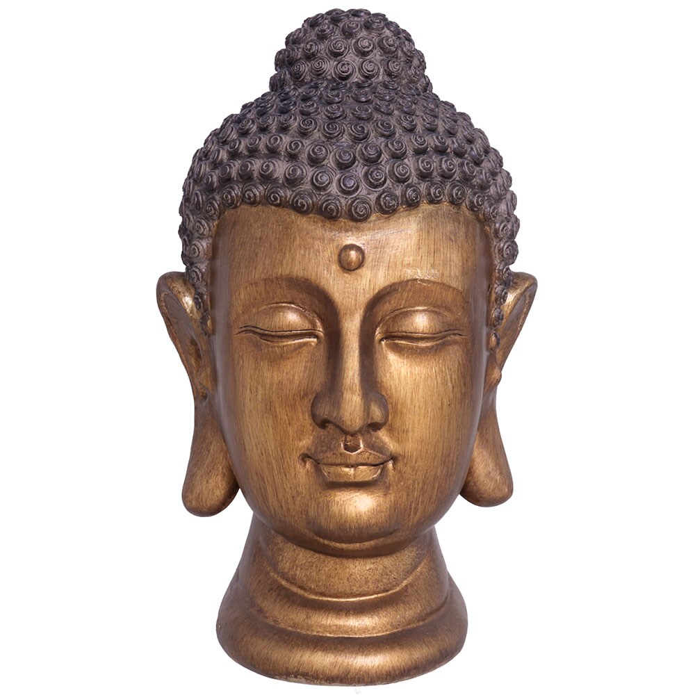Statueta decorativa Buddha Zuli, rasina, 18 x 18 x 31 cm, auriu