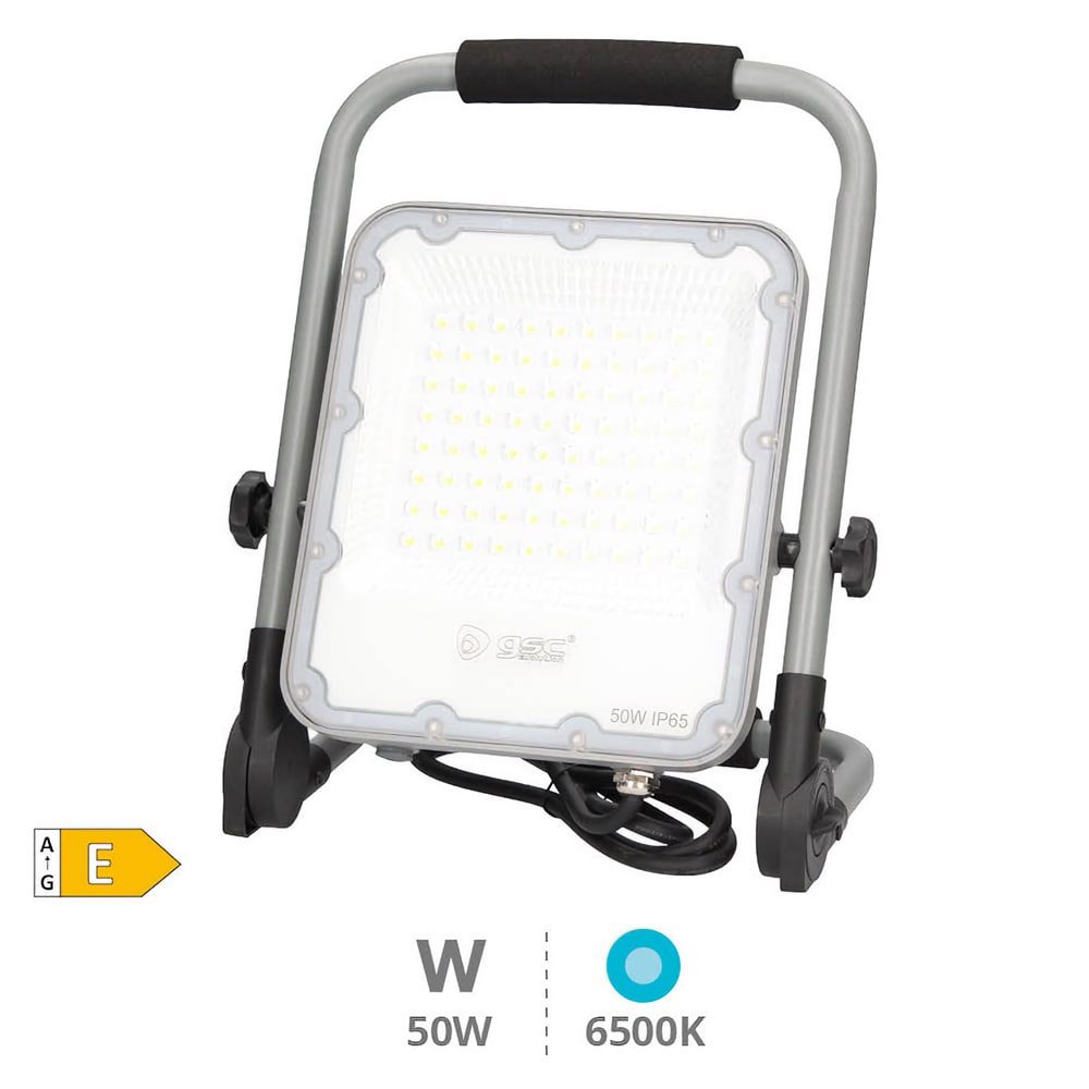 Proiector de lucru LED GSC, 50W, 6500K, IP65, gri