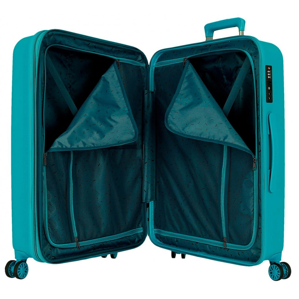 Troler MOVOM Wood, 75 cm, turcoaz