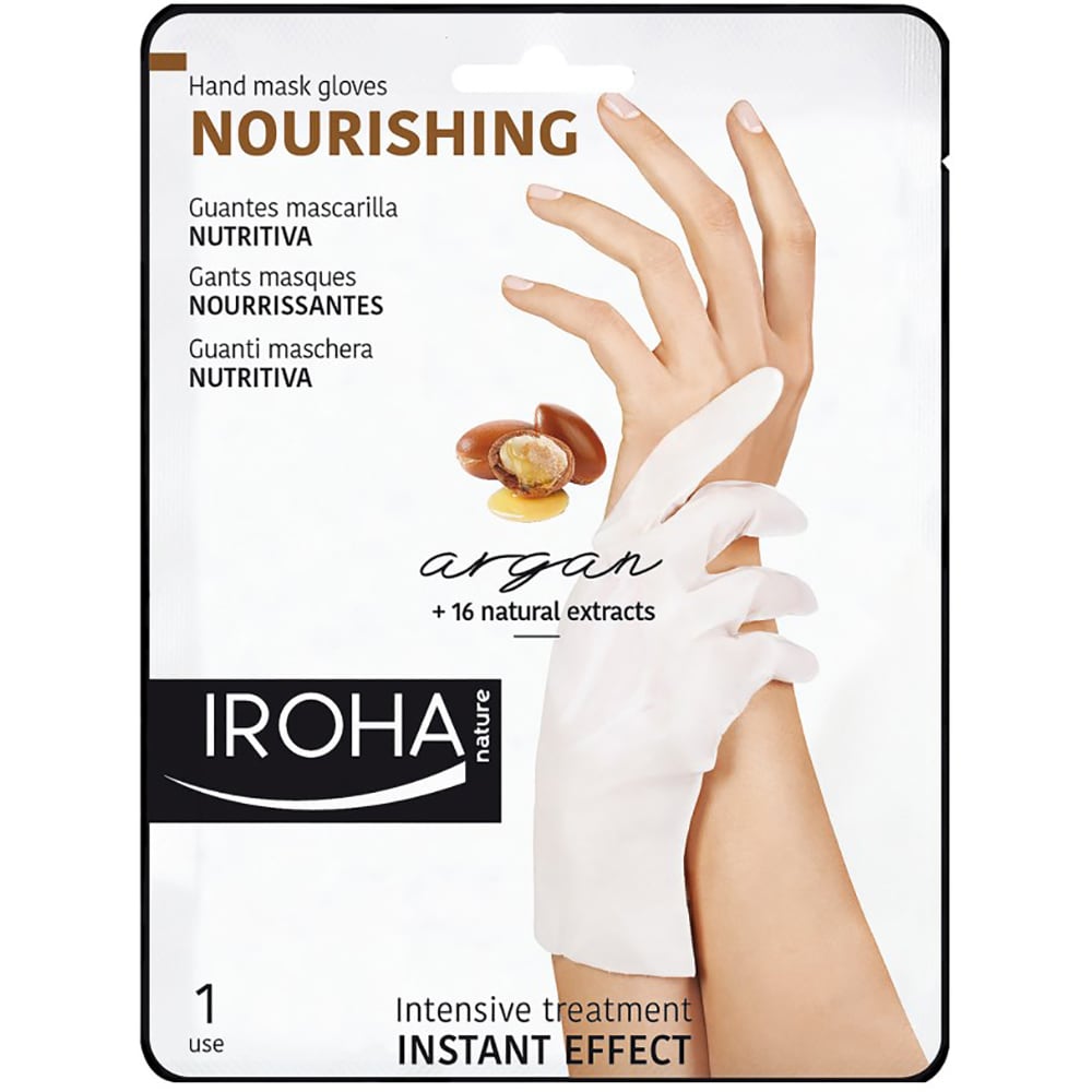 Masca pentru maini si unghii IROHA Nourishing Argan Oil, 2 x 9ml