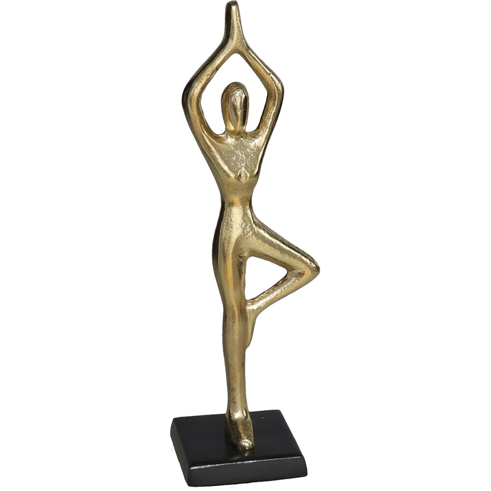 Statueta decorativa Dancer, aluminiu, 10 x 8 x 29 cm, auriu