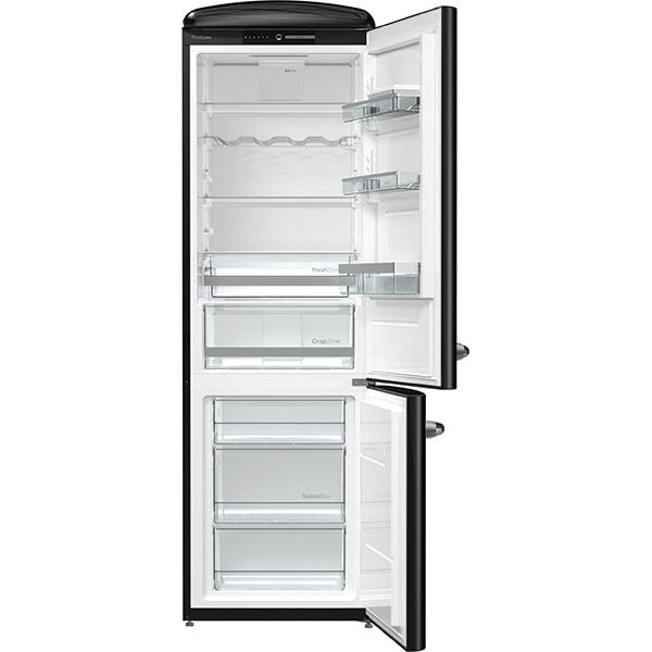 Combina frigorifica GORENJE Retro ORK192BK, FrostLess, 324 l, H 194 cm, Clasa E, negru