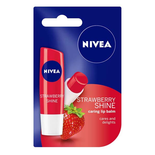 Balsam de buze NIVEA, Strawbery Shine, 4.8g