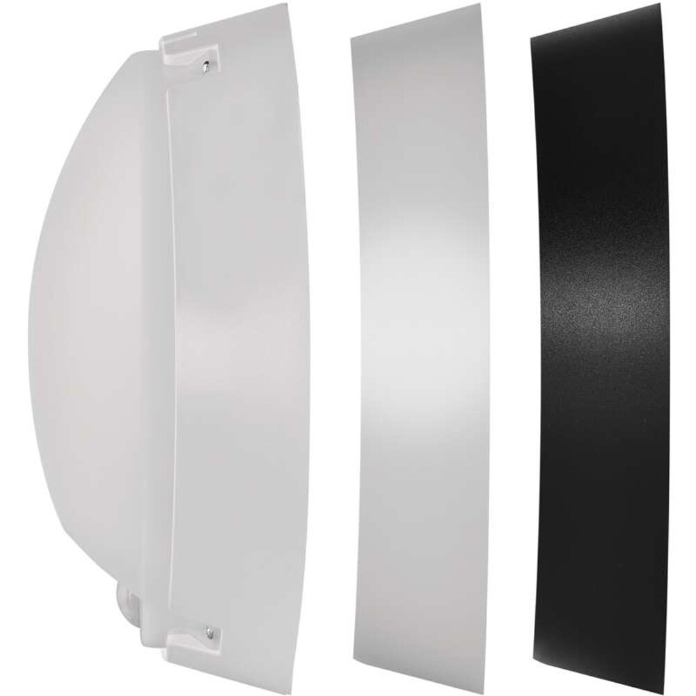 Aplica LED exterior Emos EM-ZM3231, 14W, 1100lm, 4000K, IP54, senzor de miscare, alb-negru