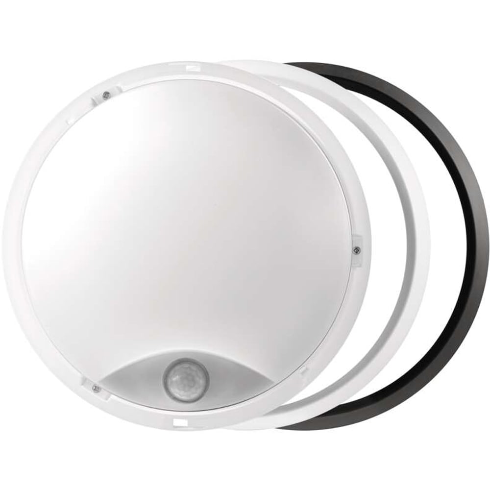 Aplica LED exterior Emos EM-ZM3231, 14W, 1100lm, 4000K, IP54, senzor de miscare, alb-negru