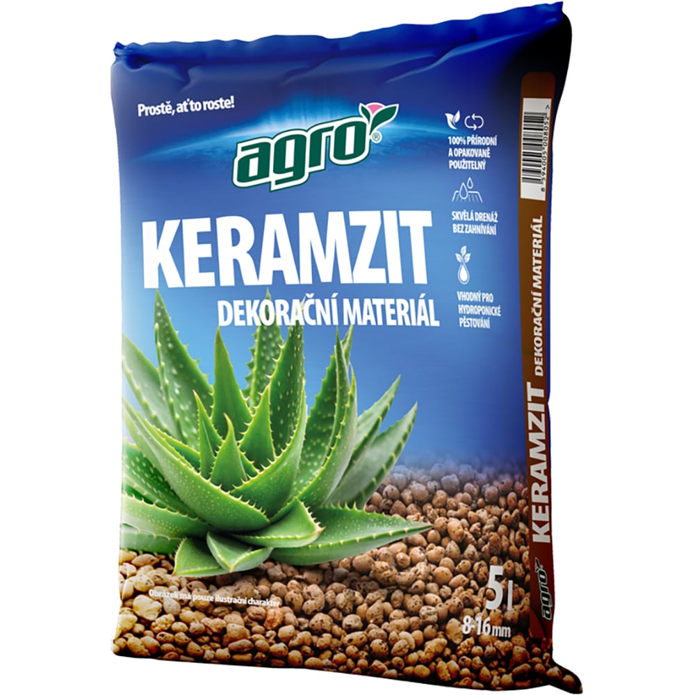 Granule argila AGROCS Keramzit, 8-16 mm, 5 l