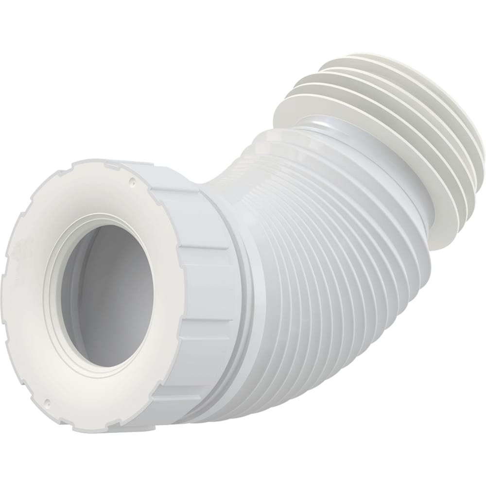 Racord flexibil WC ALCA A97SN, polipropilena, 23-53 cm, alb