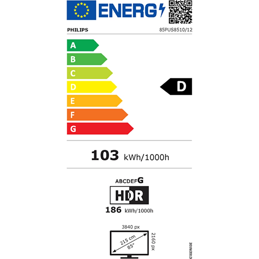 Televizor QLED Smart PHILIPS 85PUS8510, Ultra HD 4K, HDR10+, 215cm
