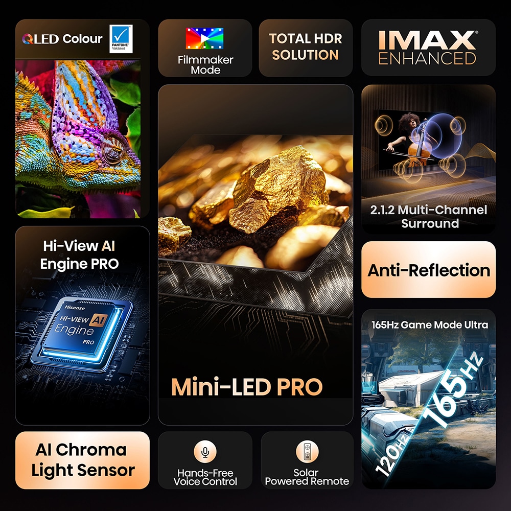 Televizor Mini-LED ULED  Smart HISENSE 85U7Q PRO, Ultra HD 4K,215cm