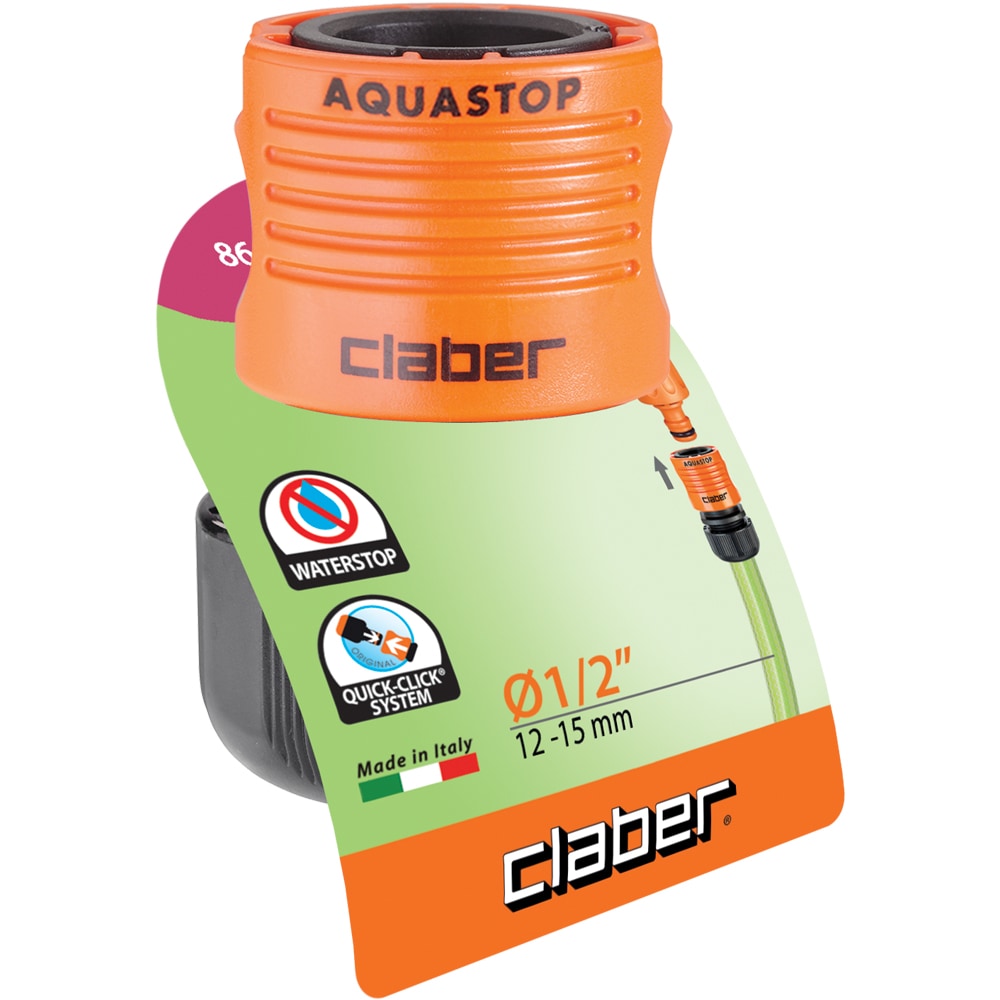 Cupla automata CLABER 8602, 1/2" (12-17mm), Aquastop