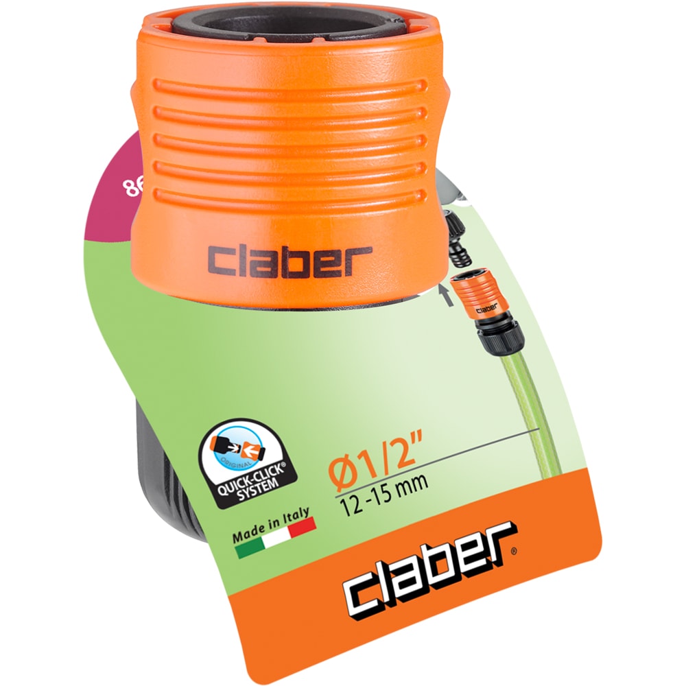 Cupla automata CLABER 8606, 1/2" (12-17mm), Quick-Click