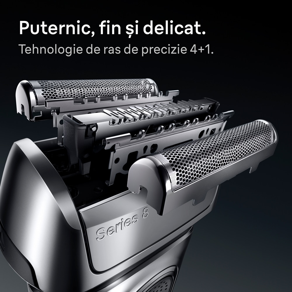 Aparat de ras BRAUN Series 8 8617, acumulator, autonomie 60 min, gri