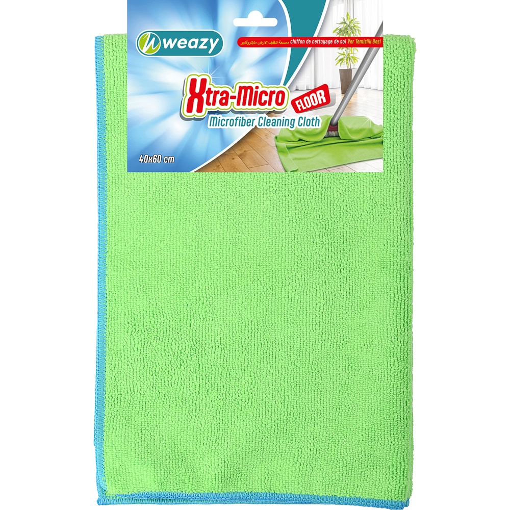 Laveta microfibra WEAZY Xtra-Micro Floor, 40 x 60 cm, verde
