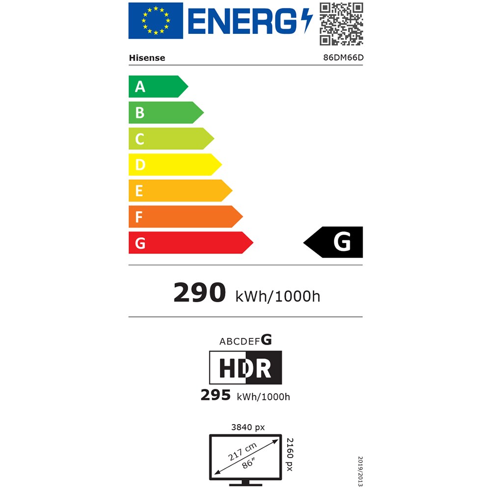 Display profesional HISENSE 86DM66D, 86", 4K UHD, 60Hz, Wi-Fi, Boxe, negru