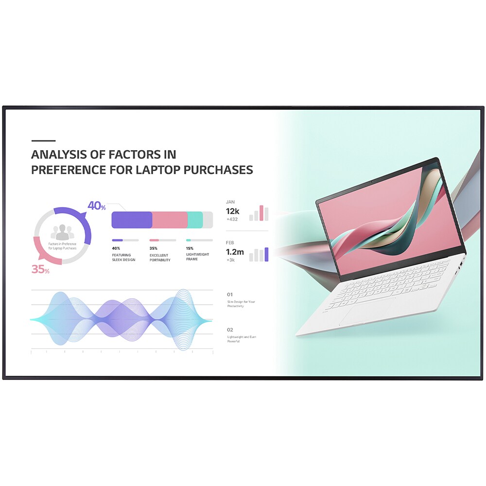 Display profesional LG 86UH5J-H, 86", 4K, 120Hz, negru