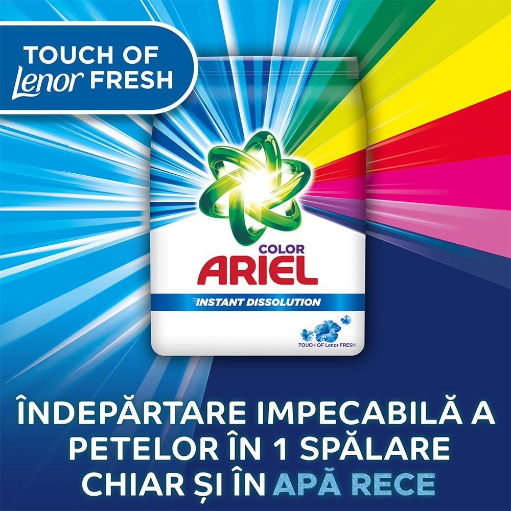 Detergent automat ARIEL Touch of Lenor Fresh Color, 4.95 kg, 66 spalari