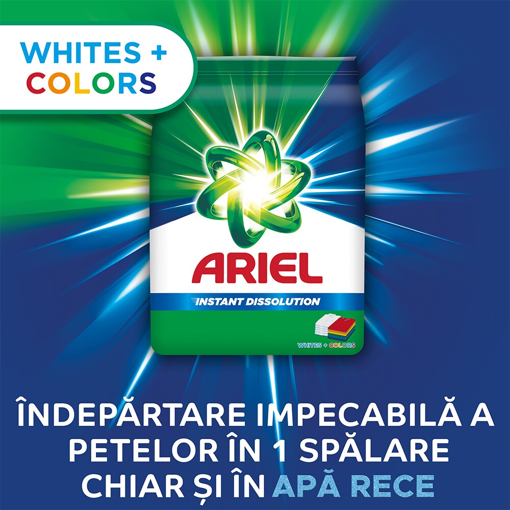 Detergent automat ARIEL Whites + Colors, 6 kg, 80 spalari