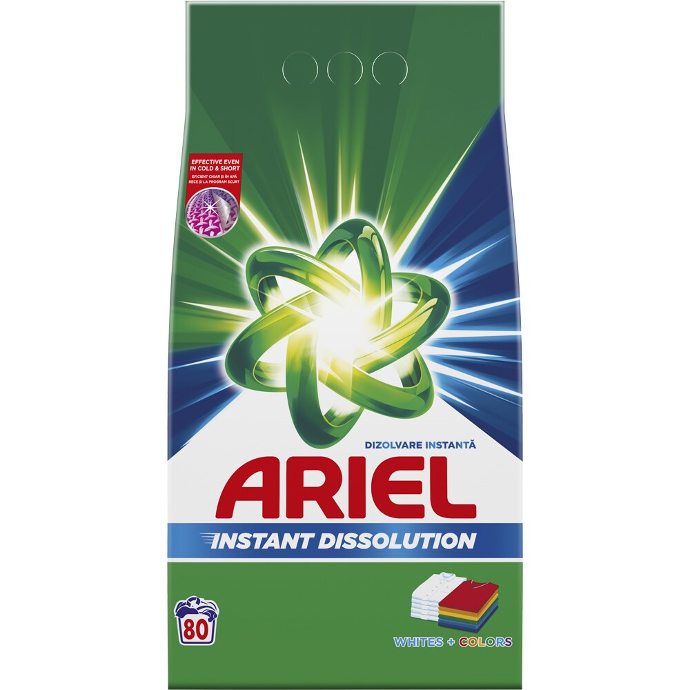 Detergent automat ARIEL Whites + Colors, 6 kg, 80 spalari