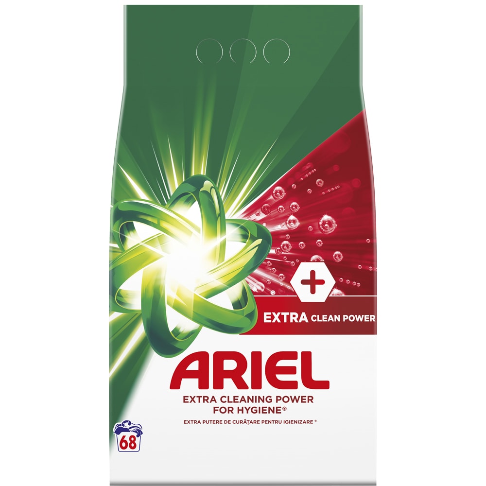 Detergent automat ARIEL +Extra Clean Power, 5.1 kg, 68 spalari