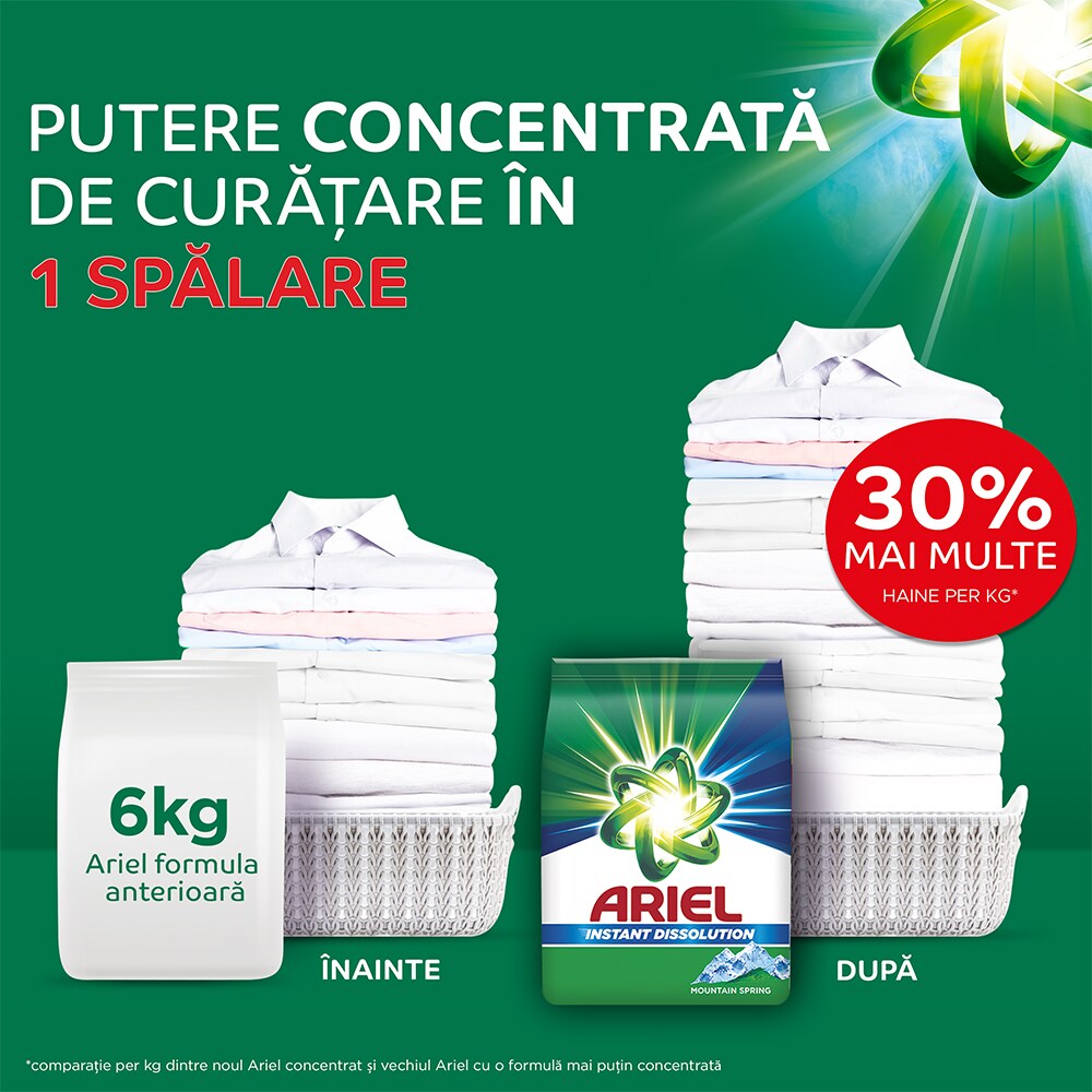 Detergent automat ARIEL Mountain Spring, 4.5 kg, 60 spalari