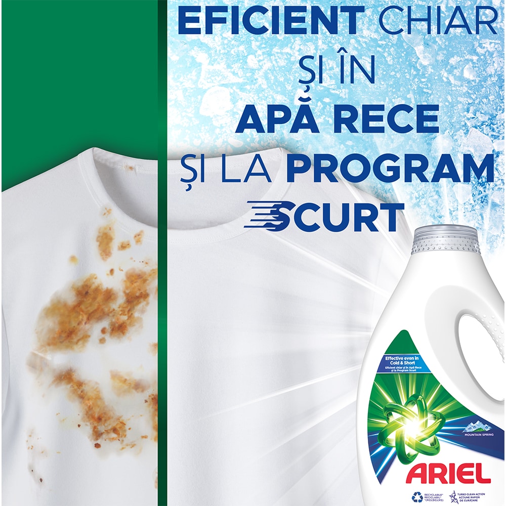 Detergent lichid ARIEL Mountain Spring, 4 l, 80 spalari