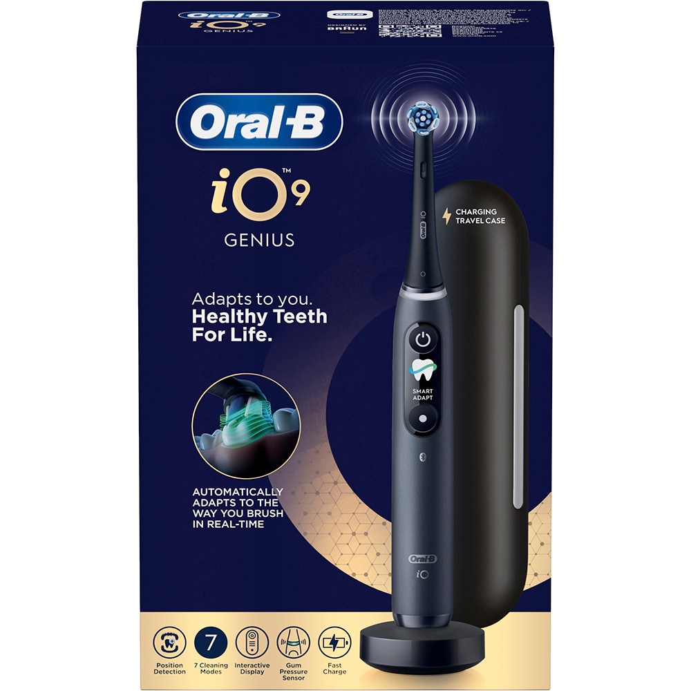 Periuta de dinti electrica ORAL-B iO9, Bluetooth, Curatare 3D, 7 programe, 1 capat, negru