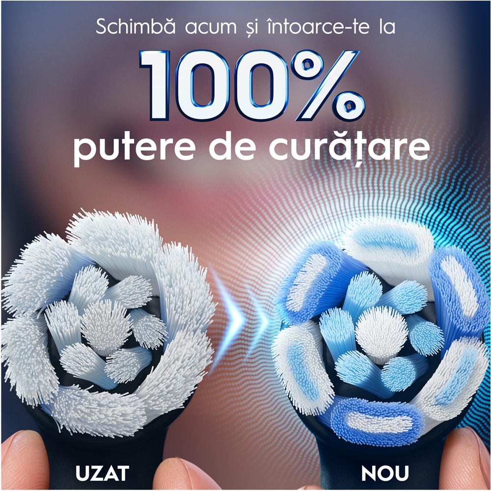 Rezerve periuta de dinti electrica ORAL-B iO Ultimate Clean, 8buc, negru