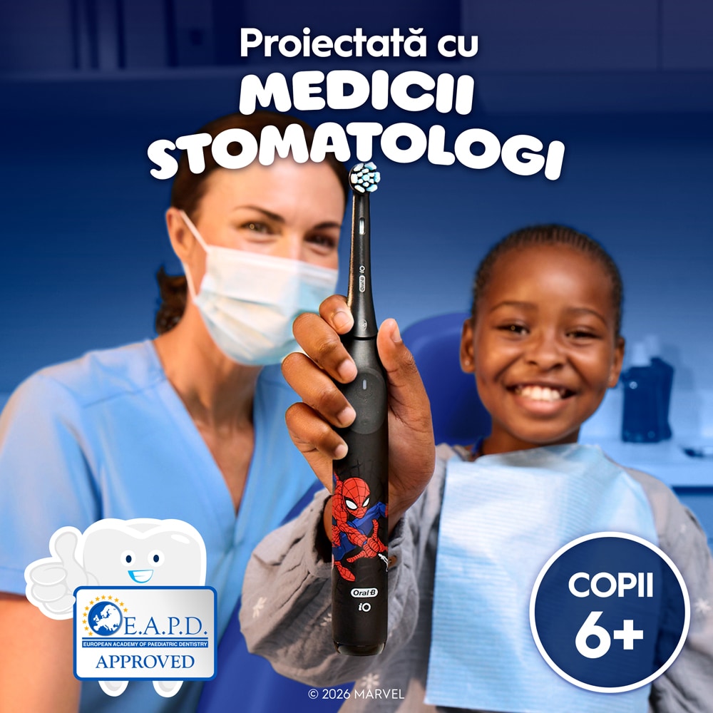 Periuta de dinti electrica ORAL-B iO Kids Disney, 3 programe, 1 capat, negru