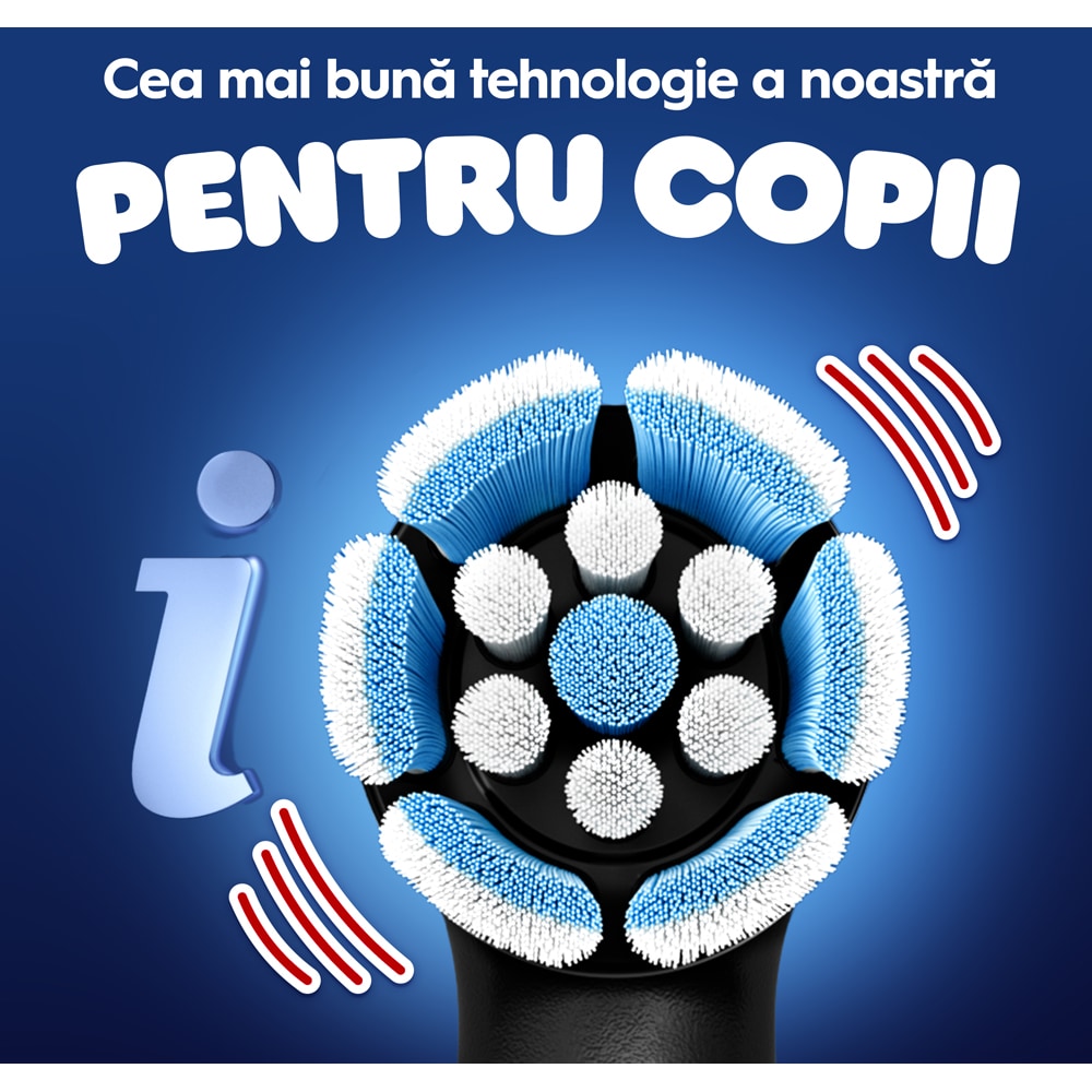 Periuta de dinti electrica ORAL-B iO Kids Disney, 3 programe, 1 capat, negru